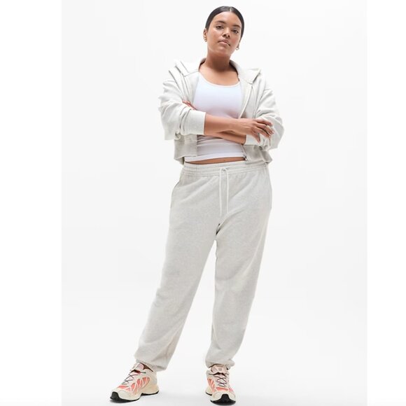 Large, XL - ATHLETA Forever Fleece Mid Rise Jogger Soft Loungewear Grey Gray NWT - Picture 3 of 5